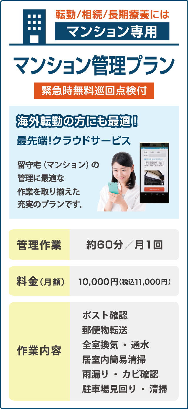 【マンション管理専用】マンション空き家管理プラン